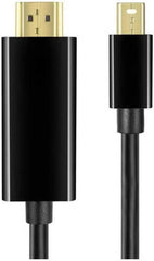Generic Mini DisplayPort to HDMI Adapter Cable in black, connecting Mac devices to TVs via Mini DP to HDMI.