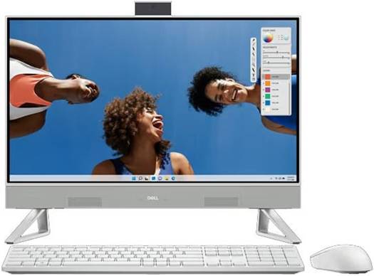 Dell Inspiron 5420 All-in-One Desktop – 23.8" FHD Touch Display, Intel Core i7-1355U, 16GB RAM, 512GB SSD, Intel Iris Xe Graphics, Wireless English-Arabic Keyboard and Mouse, Windows 11, White