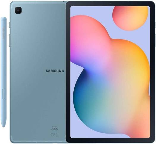 Samsung Galaxy Tab S6 Lite (2022) with S Pen – 10.4" WUXGA+ display, 4GB RAM, 128GB storage, Wi-Fi and 4G LTE connectivity, 8MP rear and 5MP front cameras, 7040mAh battery, UAE version, in Angora Blue.