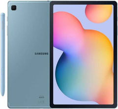 Samsung Galaxy Tab S6 Lite (2022) with S Pen – 10.4" WUXGA+ display, 4GB RAM, 128GB storage, Wi-Fi and 4G LTE connectivity, 8MP rear and 5MP front cameras, 7040mAh battery, UAE version, in Angora Blue.