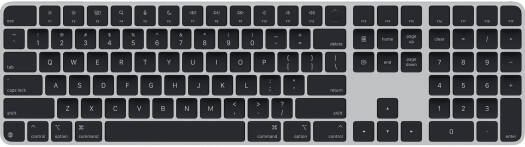 Apple Magic Keyboard – Touch ID & Numeric Keypad, Wireless, Rechargeable, USB-C, Black Keys, Automatic Mac Pairing | Models: MXK83LL/A, APMXK83LLA