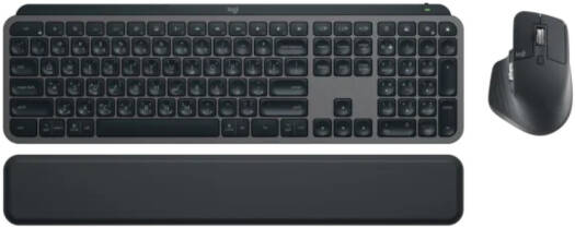 Logitech Master Series MX Keys S Combo, including MX Master 3S Mouse, MX Keys S Keyboard & Palm Rest, Backlit Keys, Precision Typing, Comfortable and Stable Design, 8K DPI Mouse, English–Arabic Layout
