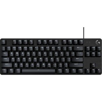Logitech G413 TKL SE Mechanical Gaming Keyboard, Tactile Switches, Durable PBT Keycaps, USB 2.0 Connection, White Backlit Keys, 12 FN Media Controls, English Layout, Black