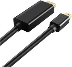 Generic Mini DisplayPort to HDMI Adapter Cable in black, connecting Mac devices to TVs via Mini DP to HDMI.