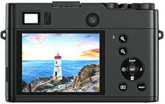 PROMAGE 4K Ultra HD digital camera in black, featuring 48MP photo resolution, dual autofocus lenses, 4K 30FPS video recording, and a 2.8" IPS display, ideal for photography and vlogging.
