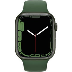 Apple Watch Series 7 GPS, 41mm aluminum case with clover green sport band
