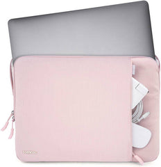Tomtoc Defender-A13 Laptop Sleeve – Fits 13" MacBook or Surface Laptop, 360° Protection with Patented CornerArmor, Durable Recycled Fabric, YKK Zippers – Baby Pink
