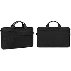 Protect premium-quality laptop bag in black, fits laptops up to 15–16 inches, water-resistant, with a convenient top-loader design.