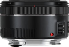 Canon EF 50mm f/1.8 STM prime lens for cameras.