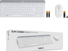 Logitech MK470 Slim Wireless Keyboard & Mouse Combo - White