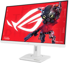 ASUS ROG Strix XG27UCG-W Gaming Monitor with 27" Fast IPS 4K UHD display, 160Hz refresh rate, 1ms (GtG) response time, NVIDIA G-SYNC support, and Gaming AI features — White.