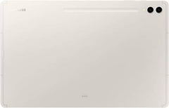 Samsung Galaxy Tab S9 Ultra (5G + Wi-Fi) — 14.6" Dynamic AMOLED 2X display, 12GB RAM, 256GB storage, MicroSD slot, S Pen included, 13MP front ultrawide camera, UAE variant, in Beige.