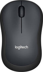 Logitech M220 Silent Wireless Mobile Mouse – sleek charcoal design with quiet-click functionality and wireless connectivity.