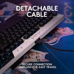 Logitech G Pro K/DA League of Legends Edition Mechanical Gaming Keyboard, TKL Layout, Detachable Micro-USB Cable, LIGHTSYNC RGB (16.8M Colors), English QWERTY, Black/White