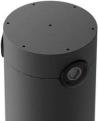 Logitech Sight tabletop conferencing camera with intelligent multi-participant framing, dual-lens video capture, seven beamforming microphones, powered by Logitech Collab OS, finished in graphite.