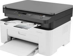 HP 135A LaserJet Multifunction Printer with up to 150-sheet input capacity, 20 ppm print speed, USB 2.0 connectivity, 1200 DPI print resolution, 10,000-page monthly duty cycle, White finish