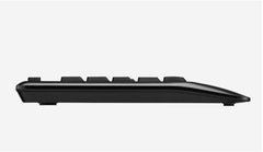 Logitech MK345 Wireless Keyboard and Mouse Combo, featuring a 10m wireless range, USB receiver connectivity, 1000 DPI precision mouse, integrated palm rest, and English/Arabic layout in sleek black.