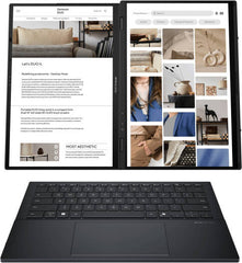 ASUS Zenbook DUO UX8406CA Laptop – 14" 3K OLED 120Hz Touchscreen Display, Intel Core Ultra 9 285H Processor, 32GB RAM, 1TB SSD, Intel Arc Graphics, English Keyboard, Windows 11, Inkwell Gray | Model: 90NB14X1-M002H0