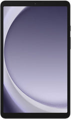 Samsung LTE Galaxy Tab A9 with an 8.7" WXGA+ 60Hz TFT display, Mediatek Helio G99 chipset, Mali-G57 MC2 GPU, 8GB RAM, 128GB storage, Android 13, and a 5100mAh battery. UAE variant in Graphite.