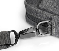 YOSEMITE Eco Laptop Bag, designed for 13/14" devices, is built with eco-conscious r-PET and PET recycled materials. It features a fully padded interior for protection and includes an adjustable