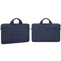 Protect premium-quality laptop bag in blue, fits laptops up to 13.3–14 inches, water-resistant, with a convenient top-loader design.