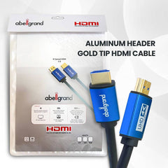 Abellgrand 2 m HDMI Cable in black, supporting 4K resolution, HD 2.0, Dolby audio, 18 Gbps transfer speed, designed to reduce frame drops and screen lag.
