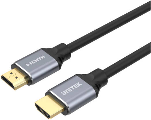 Unitek 8K Ultra High-Speed HDMI Cable (3m, Black) supports 8K@60Hz and 4K@120Hz, offering up to 48Gbps bandwidth. Features Dynamic HDR and 24K gold-plated aluminum connectors for durable, high-quality, crystal-clear visuals.
