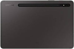 Samsung Galaxy Tab S8 — 11" LCD display, Snapdragon 8 (2.99GHz) processor, 8GB RAM, 128GB storage, Wi-Fi model, 13MP + 6MP rear cameras, 12MP front camera, 8000mAh battery, in Graphite.