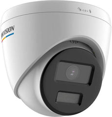 Hikvision 8MP AcuSense Vandal-Resistant Fixed Dome Network Camera with 2.8mm lens, H.265+ compression, up to 30m IR range, 120 dB true WDR, MicroSD support, and IP67/IK10-rated protection. White.