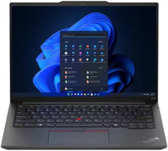Lenovo ThinkPad E14 Gen 6 Laptop with 14" WUXGA IPS display, Intel Core Ultra 7 155H processor, 16GB RAM, 512GB SSD, Intel Arc Graphics, English-Arabic backlit keyboard, FreeDOS, in Black. Model: 21M70024GR