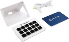 Corsair Elgato Stream Deck MK2 Live Production Controller – features 15 customizable LCD keys for switching scenes, launching media, and triggering actions with drag-and-drop setup; compatible with Windows and macOS, in white.