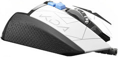 Logitech G502 HERO League of Legends K/DA Edition Gaming Mouse – features a 25,600 DPI HERO sensor, 11 programmable buttons, hyper-fast scroll wheel, LIGHTSYNC RGB lighting, and a 2.3 m USB cable in a stylish white design.