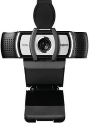 Logitech C930e USB Webcam – Full HD 1080p at 30fps, 90° Wide Field of View, Autofocus with Glass Lens, Dual Omni-Directional Mics with Noise Cancellation, Compatible with Desktop & Laptop, Black Finish