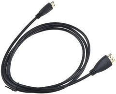 Generic 6 ft Mini HDMI to HDMI Cable in black, male-to-male, high-speed, supporting 4K video at 30 Hz, Ethernet, 3D, and audio return.