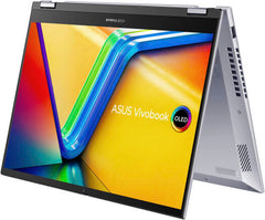 ASUS Vivobook S 14 Flip Laptop – 14" WUXGA IPS Touchscreen Display (60Hz), Intel Core i9-13900H Processor, 16GB RAM, 1TB SSD, Intel Iris Xe Graphics, English-Arabic Keyboard, Windows 11 Home, Cool Silver | Model: TP3402VA-LZ144W