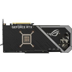 ASUS ROG Strix GeForce RTX 3080 Gaming OC LHR Graphics Card featuring 12GB GDDR6X (384-bit), 1890 MHz boost clock, 8960 CUDA cores, 19 Gbps memory speed, 2.9-slot design, PCIe 4.0 support, and OpenGL 4.6 compatibility.