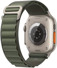 Apple Watch Ultra with GPS + Cellular, 49mm titanium case, green Alpine Loop (Large), customizable Action Button, and up to 36 hours of battery life