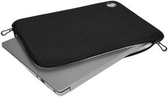 Port Designs Cover TORINO II 13/14" Laptop Sleeve, L-Shaped Opening, Neoprene Cotton, Double Lockable Metal Dashes, Black