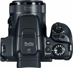 Canon PowerShot SX70 HS digital camera in black.