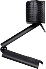 Logitech C922 Pro Stream Full HD webcam with included tripod, featuring dual built-in stereo microphones, automatic light correction, fast frame rate streaming, 78° diagonal field of view, smooth autofocus, in a black finish.