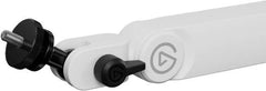 Elgato Wave Mic Arm Pro – low-profile boom arm with precision mount, magnetic hinge caps, advanced suspension system, full 360° rotation, durable all-metal build, and padded desk clamp, in white.