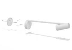 Logitech Scribe whiteboard camera for conference rooms, delivering 1080p video at 15fps, with AI-enhanced image processing and 100–240V auto-switching power support — White finish.