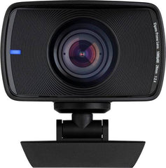 Elgato Facecam Premium Full HD Webcam – 1080p60 resolution with Sony sensor, fixed-focus glass lens, optimized for indoor lighting, 82° field of view, detachable USB-C connection, in black.