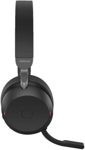 Jabra Evolve2 75 MS Stereo USB-C Headset, Up to 100 Ft Wireless Range, Bluetooth, Active Noise Cancellation, Flexible Boom Mic, 36 Hours Battery Life, Dual-Foam Ear Cushions, Black