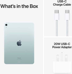 Apple iPad Air (2024) – 11" Liquid Retina display, M2 chip with 8-core CPU, 9-core GPU, and 16-core Neural Engine, 8GB RAM, 128GB storage, Wi-Fi only, international version, in Blue.