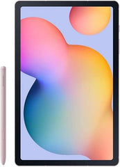 Samsung Galaxy Tab S6 Lite (2022) with S Pen – 10.4" WUXGA+ display, 4GB RAM, 128GB storage, Wi-Fi and 4G LTE connectivity, 8MP rear and 5MP front cameras, 7040mAh battery, UAE version, in Chiffon Pink.