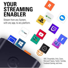 Elgato HD60 X External Capture Card – allows streaming and recording in 1080p60 HDR10 or 4K30 HDR10 with ultra-low latency, compatible with PS5, PS4/Pro, Xbox Series X/S, and Xbox One X/S, in black.