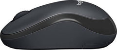 Logitech M220 Silent Wireless Mobile Mouse – sleek charcoal design with quiet-click functionality and wireless connectivity.