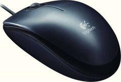 Logitech M90 Wired Mouse – ambidextrous design, 1000 DPI optical sensor, and sleek black finish.
