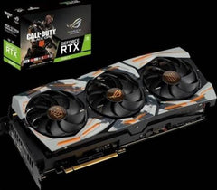 ASUS ROG Strix GeForce RTX 2080 Ti OC — Call of Duty Black Ops 4 Edition (COD-BO4-ROG-STRIX-RTX2080TI), 11GB GDDR6, 2× HDMI, 2× DisplayPort, USB-C.